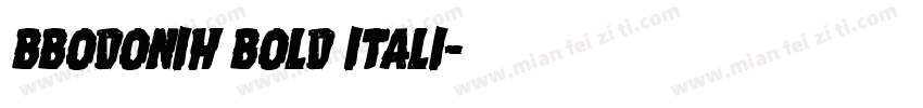 BBodoniH Bold Itali字体转换